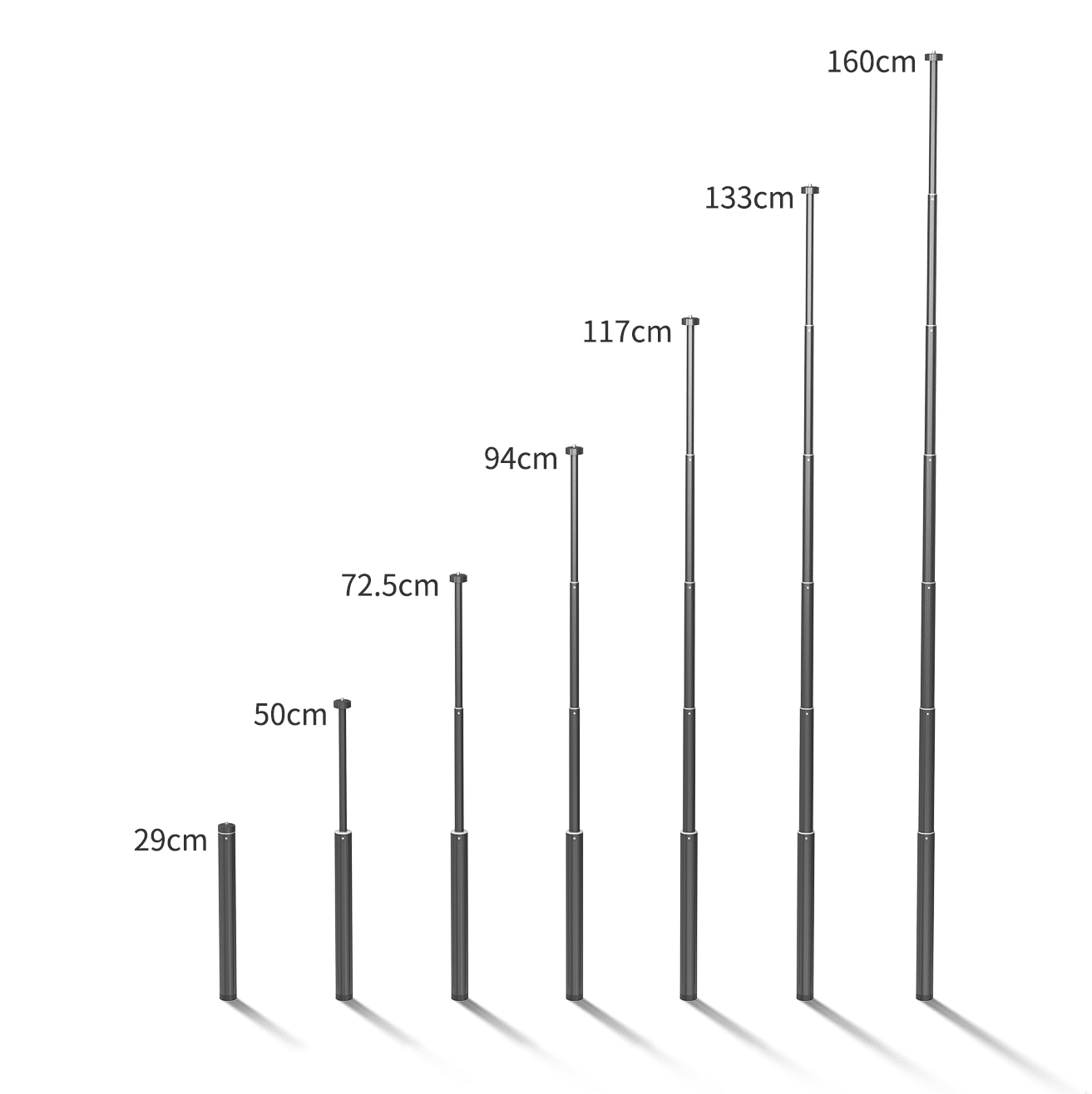 MOJOGEAR Selfie Stick Extra Lang - 160cm - Selfiesticks