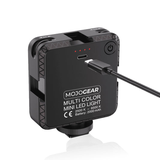 MOJOGEAR W64 Multi Color Mini LED Foto- en videolamp voor smartphone en camera - Cameralampen