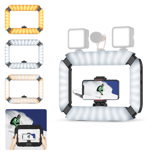Ulanzi U200 Ringlamp Video Rig - met telefoonhouder en ingebouwde powerbank - Ringlampen