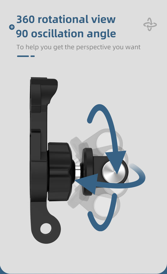 Telesin 360° draaibare backpack strap mount voor action cam - GoPro Mounts