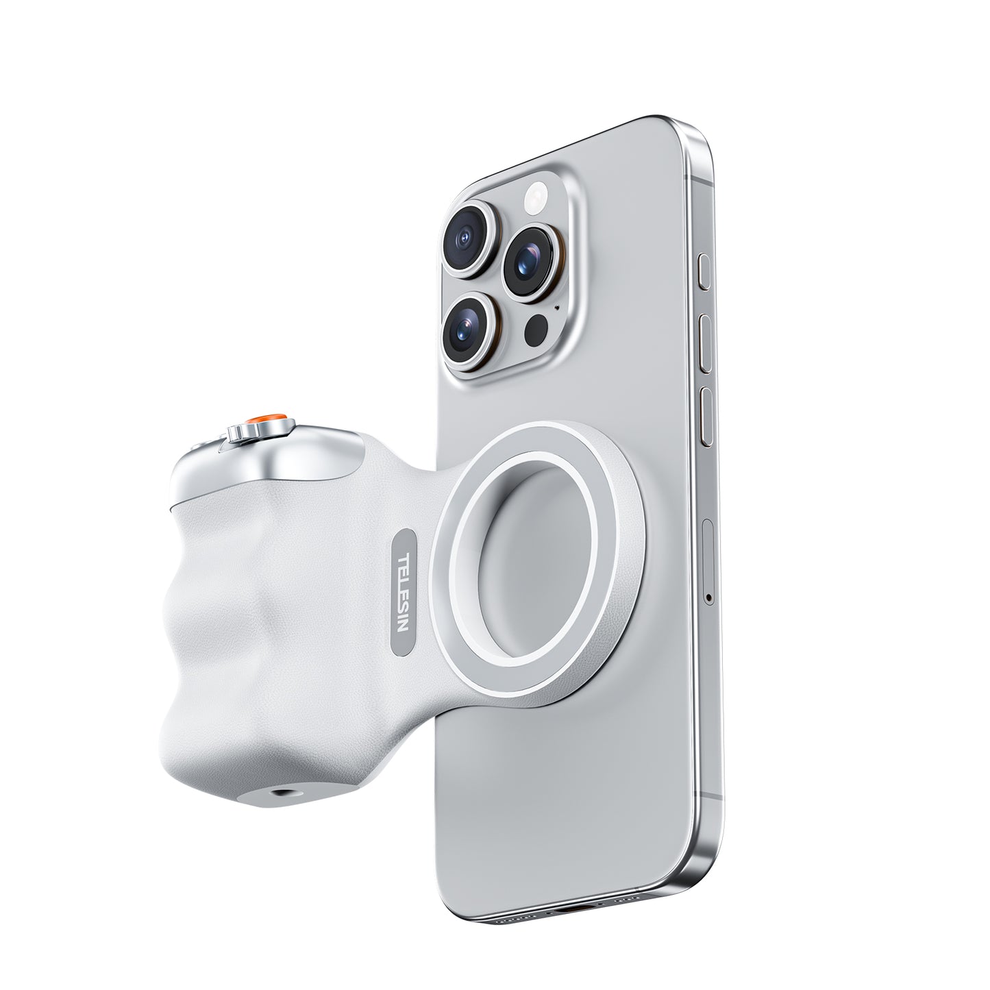 Telesin Fun Shot smartphone grip 2 magnetisch - Wit - Handgrips