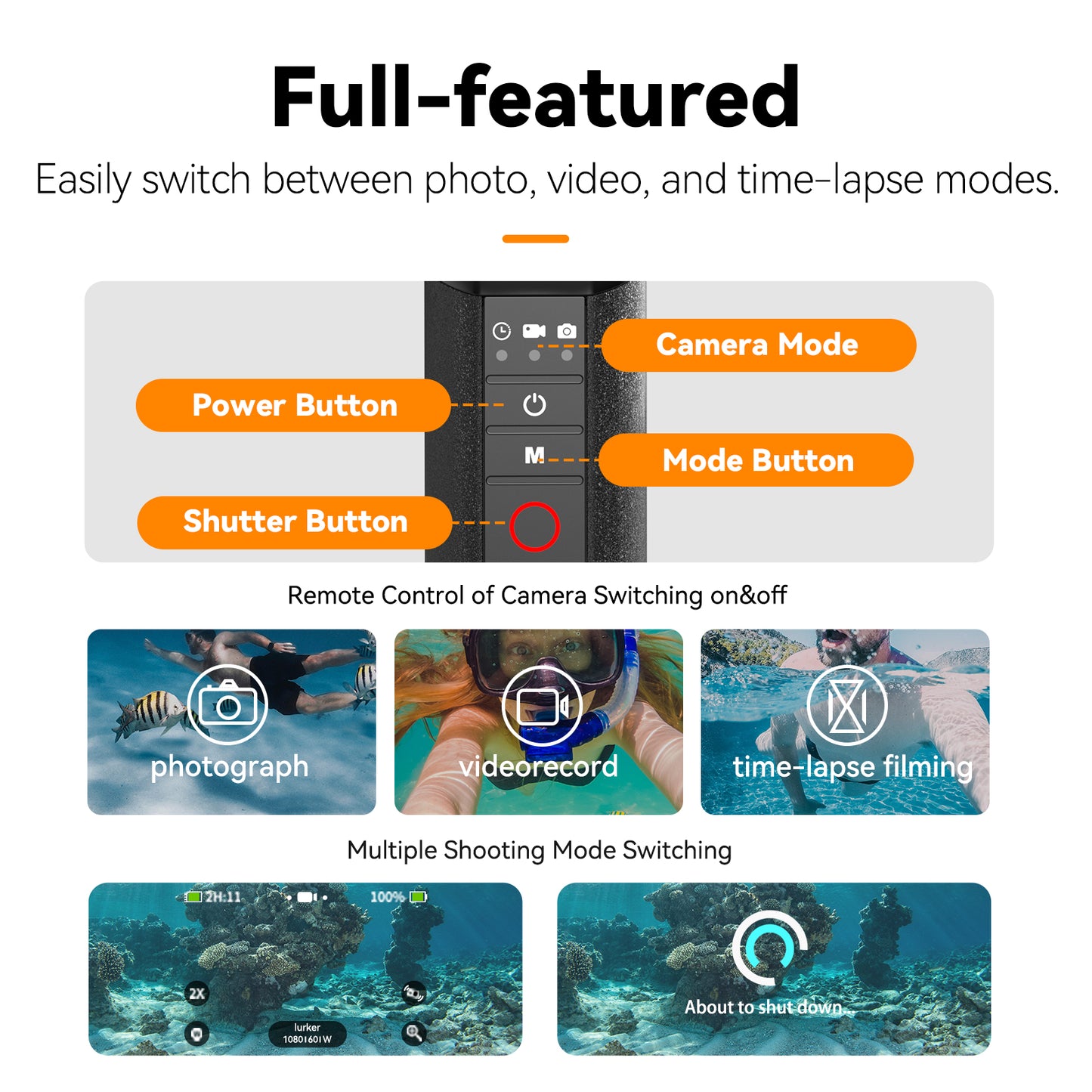 Flotteur sous-marin Telesin avec télécommande pour GoPro