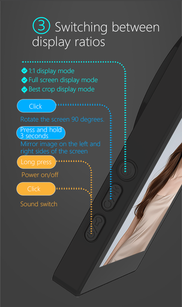 MOJOGEAR VS4 Touchscreen Selfie Vlog Monitor - Zwart - Overige producten