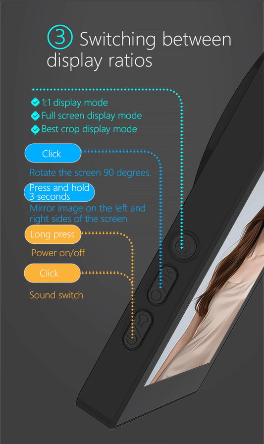 MOJOGEAR VS4 Touchscreen Selfie Vlog Monitor - Zwart - Overige producten