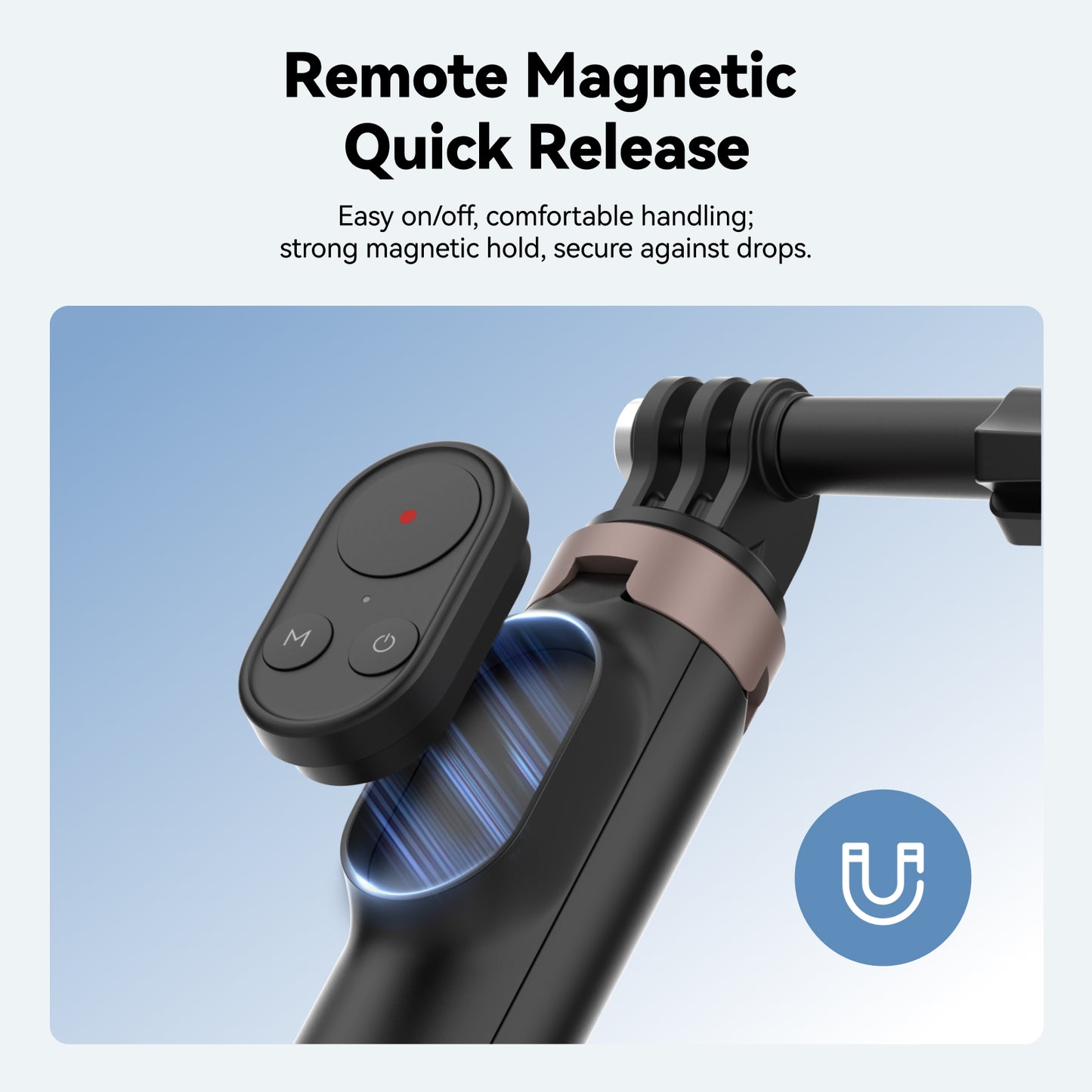 Perche à selfie Telesin pour vlogs, compatible GoPro, DJI et smartphones - Avec télécommande Bluetooth