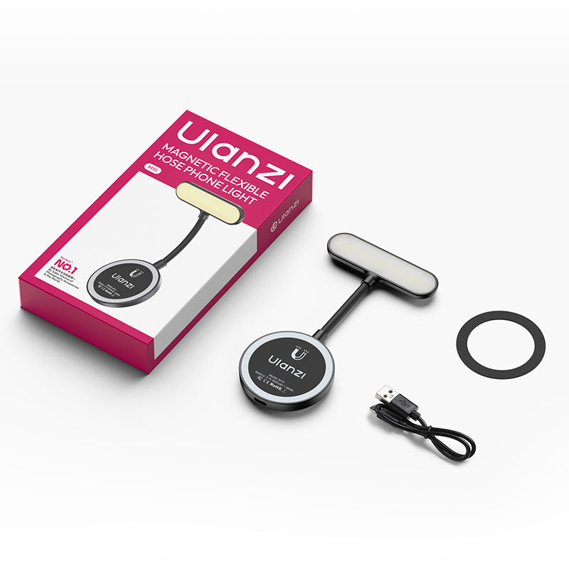Ulanzi M10 Magnetische Flexibele telefoonlamp voor lezen, meetings en contentcreatie - Videoverlichting
