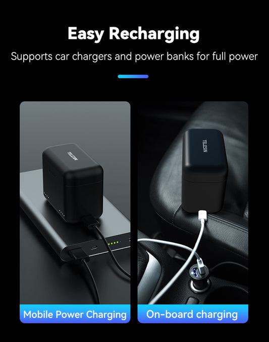 Telesin Oplaadbox voor Insta360 X3 Accu's (2 slots) - GoPro Accu's en opladers