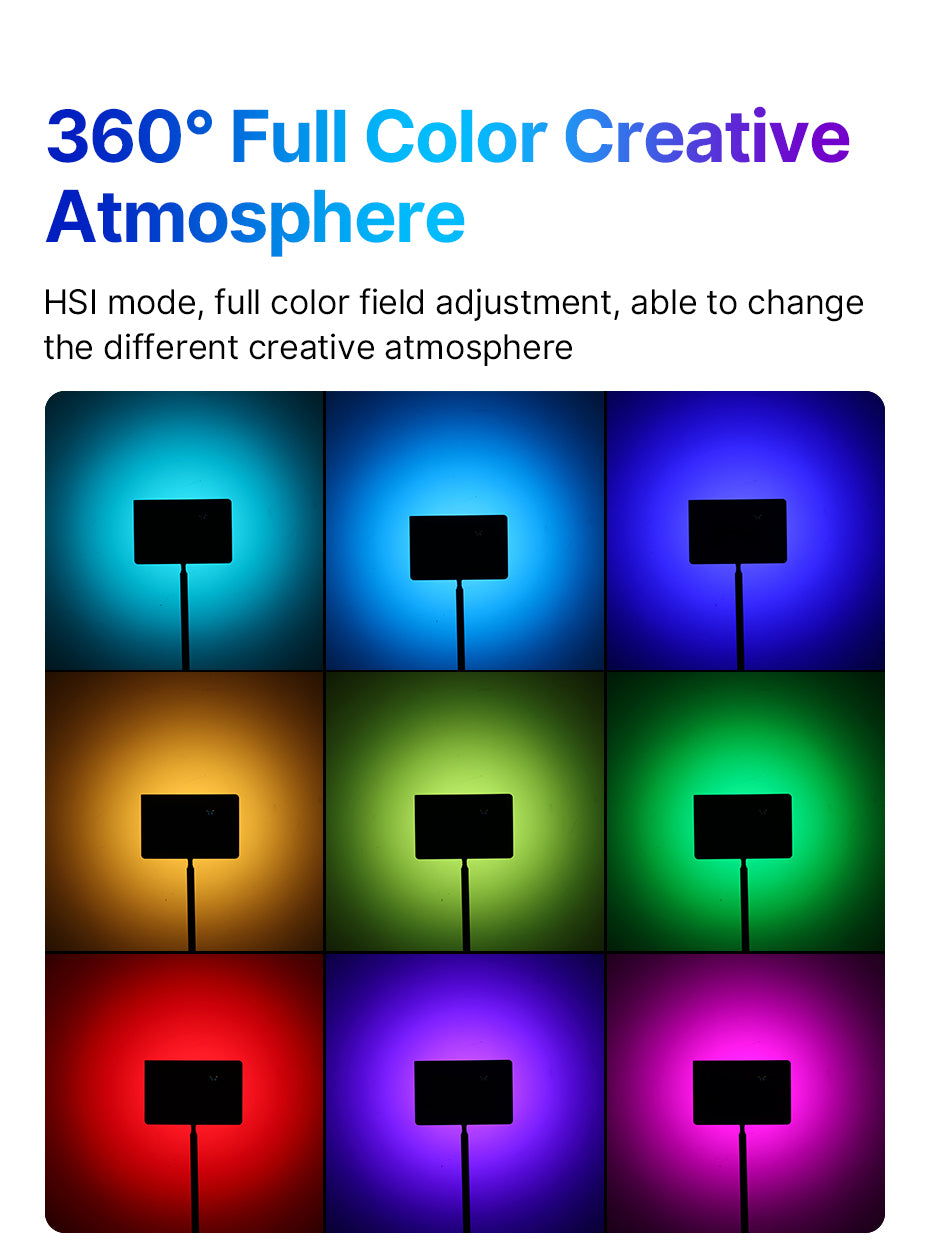 Ulanzi LT003 10 inch LED-videolamp RGB 15W - Cameralampen