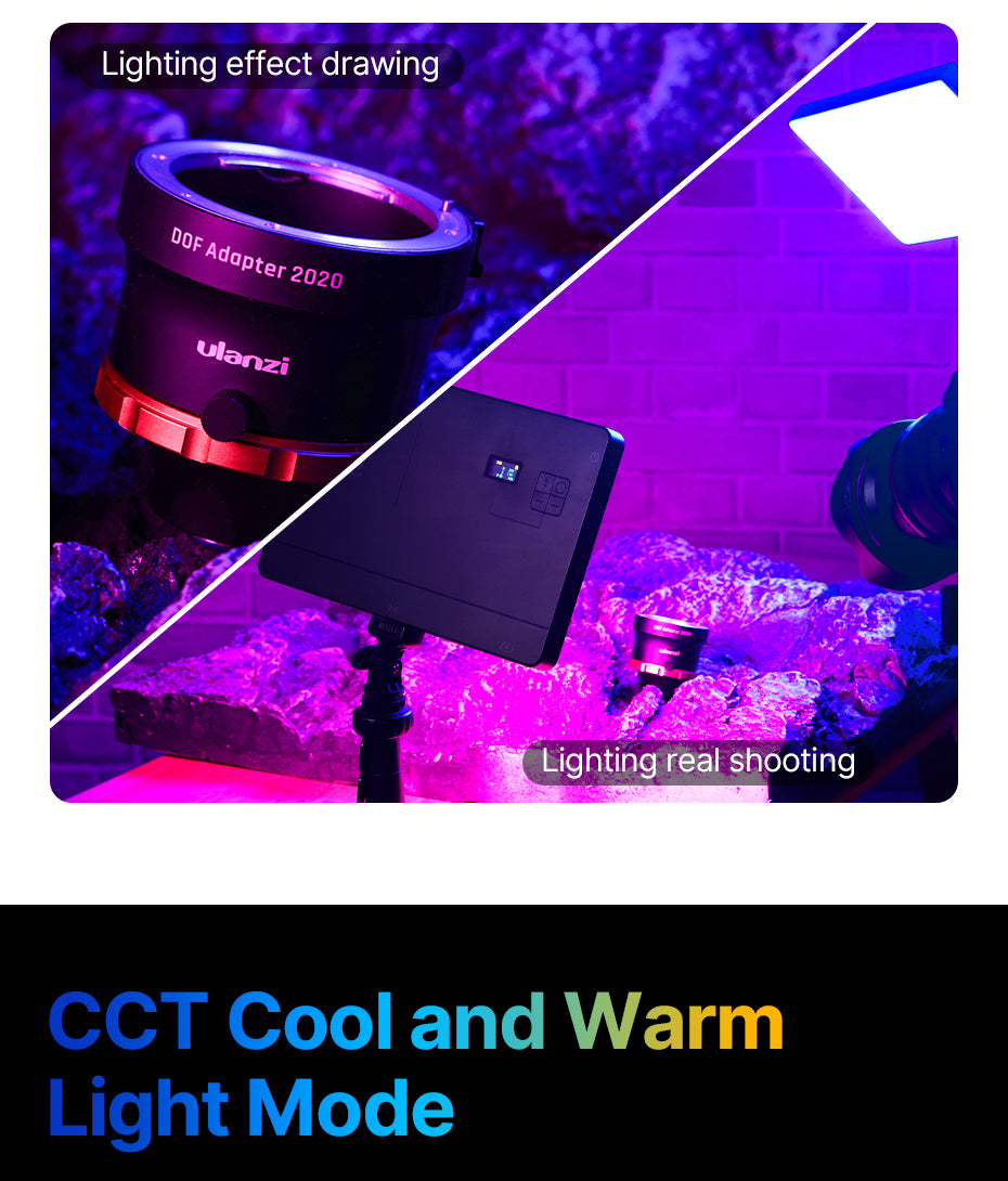 Ulanzi LT003 10 inch LED-videolamp RGB 15W - Cameralampen