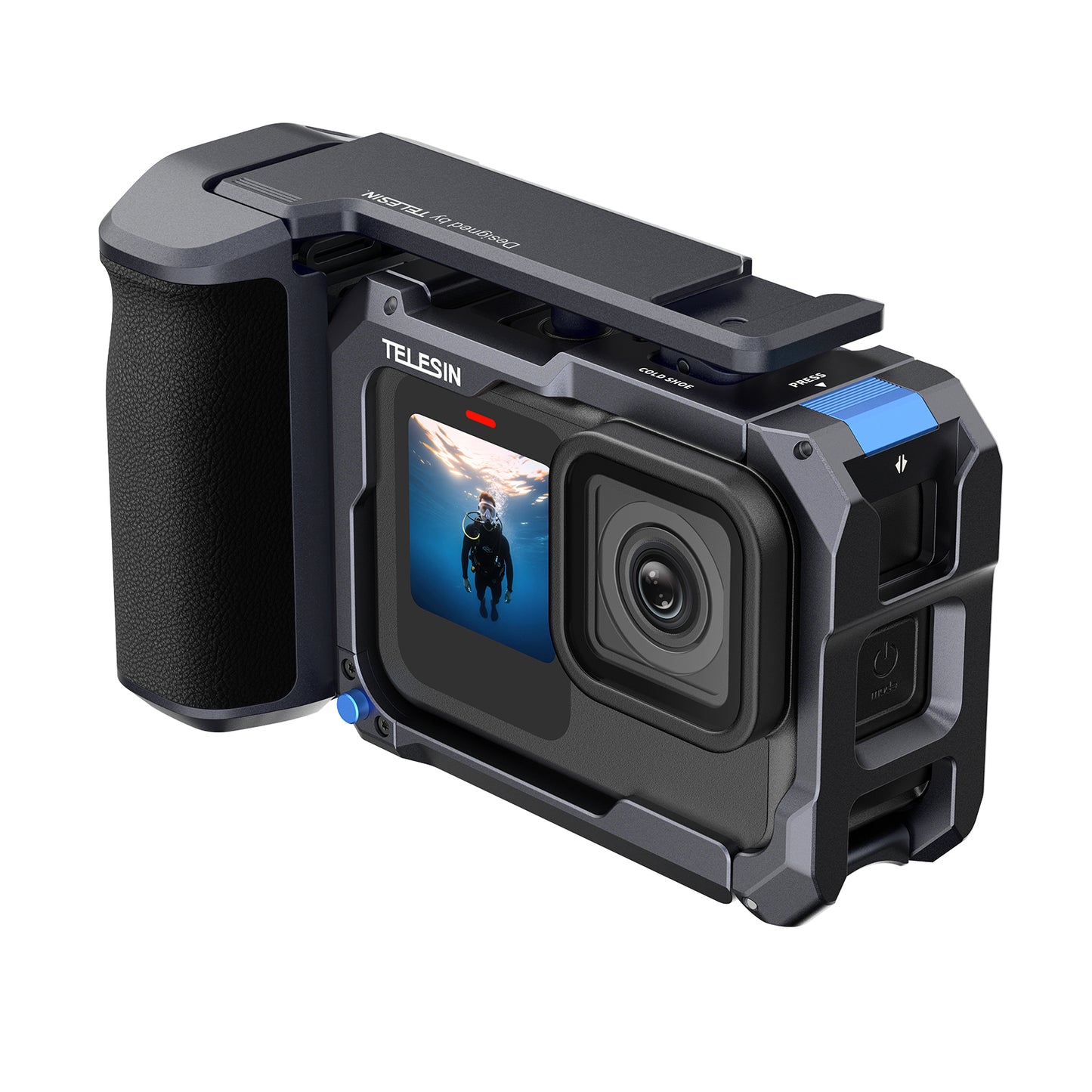 Telesin StreetGrip Kit voor GoPro 9/10/11/12/13 met cage - GoPro Cases & behuizingen