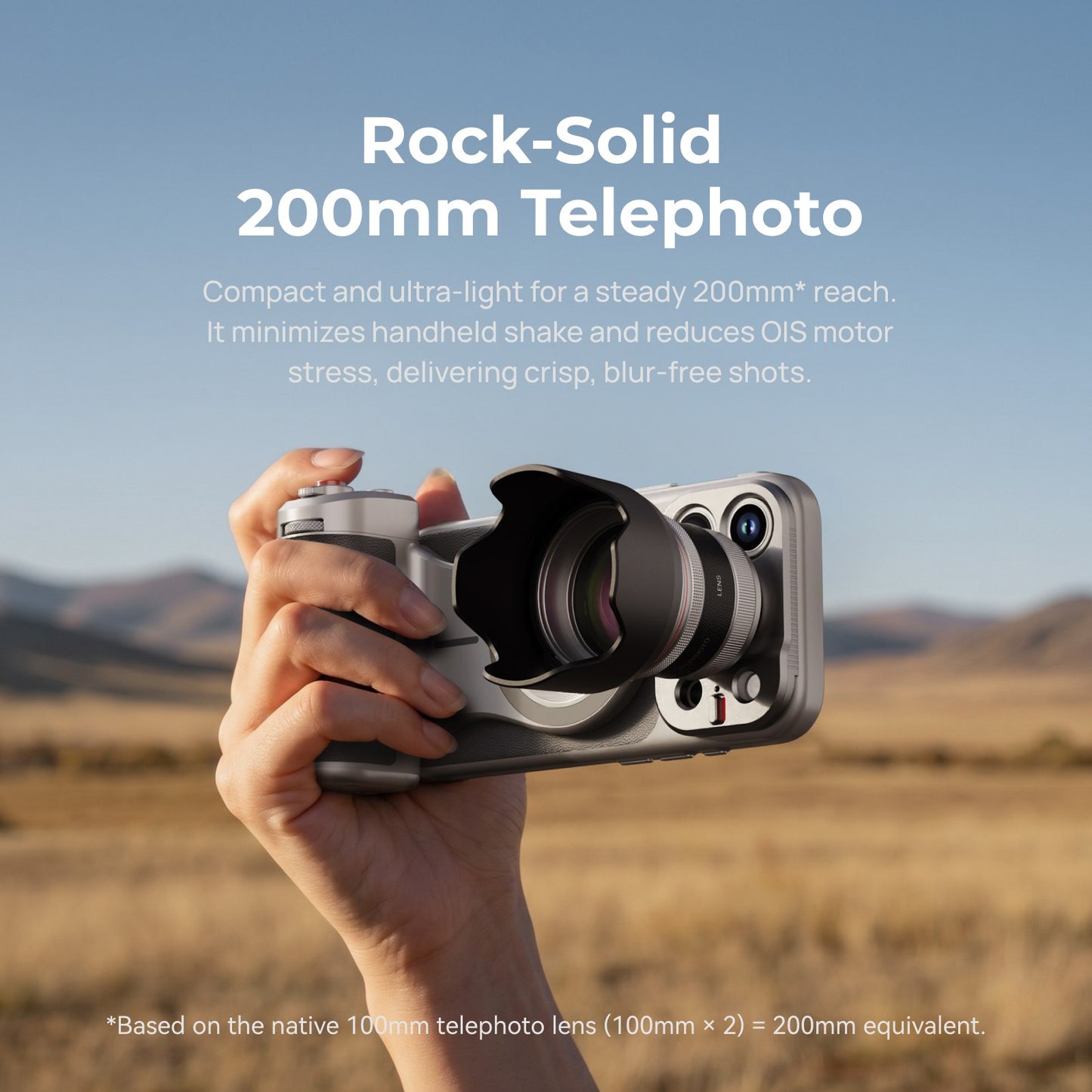 Objectif Telesin Master Lens 2X pour iPhone 17 Pro – Téléobjectif pour poignée Telesin Master Grip