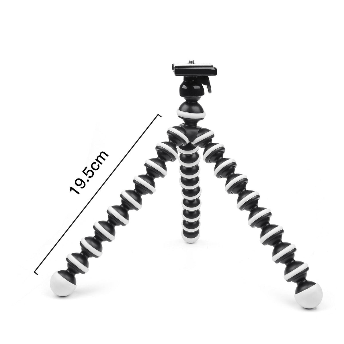Mini trépied flexible avec pieds extra-flexibles - Taille moyenne - Support magnétique pour téléphone