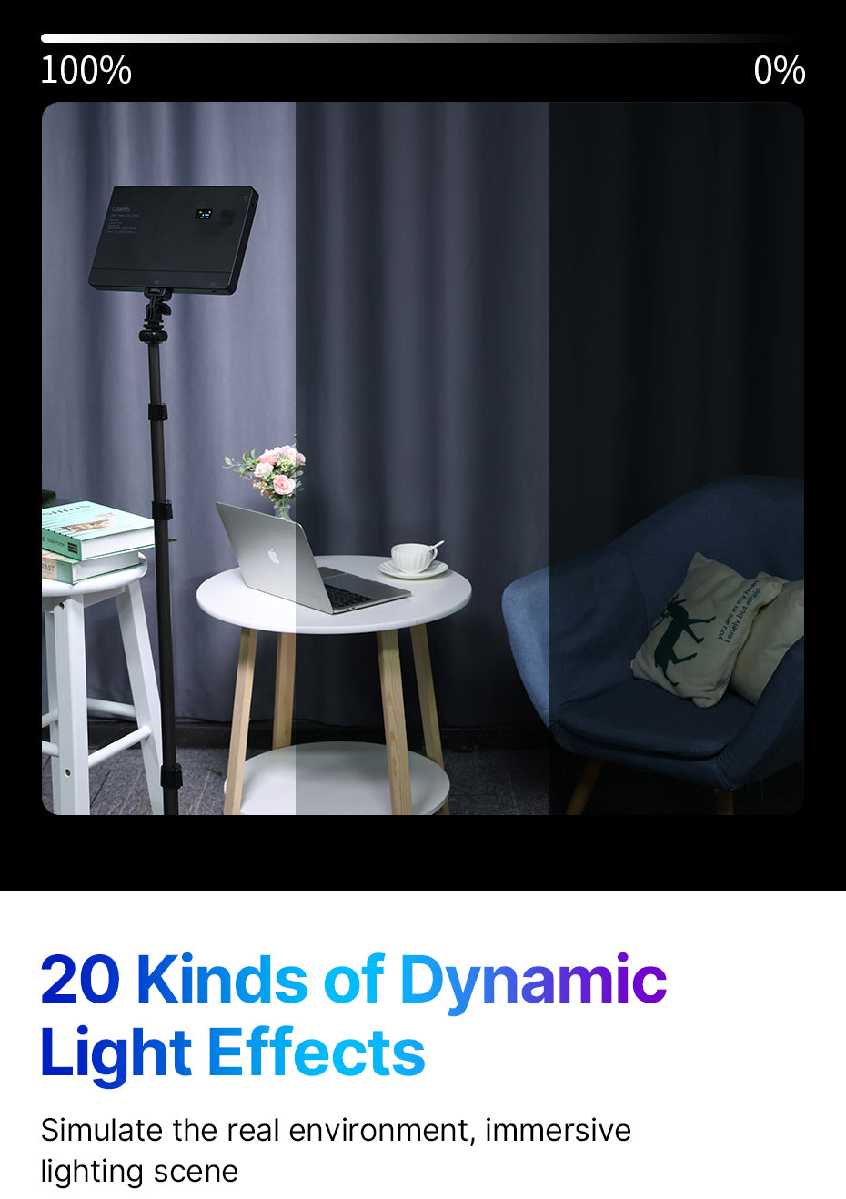 Ulanzi LT003 10 inch LED-videolamp RGB 15W - Cameralampen