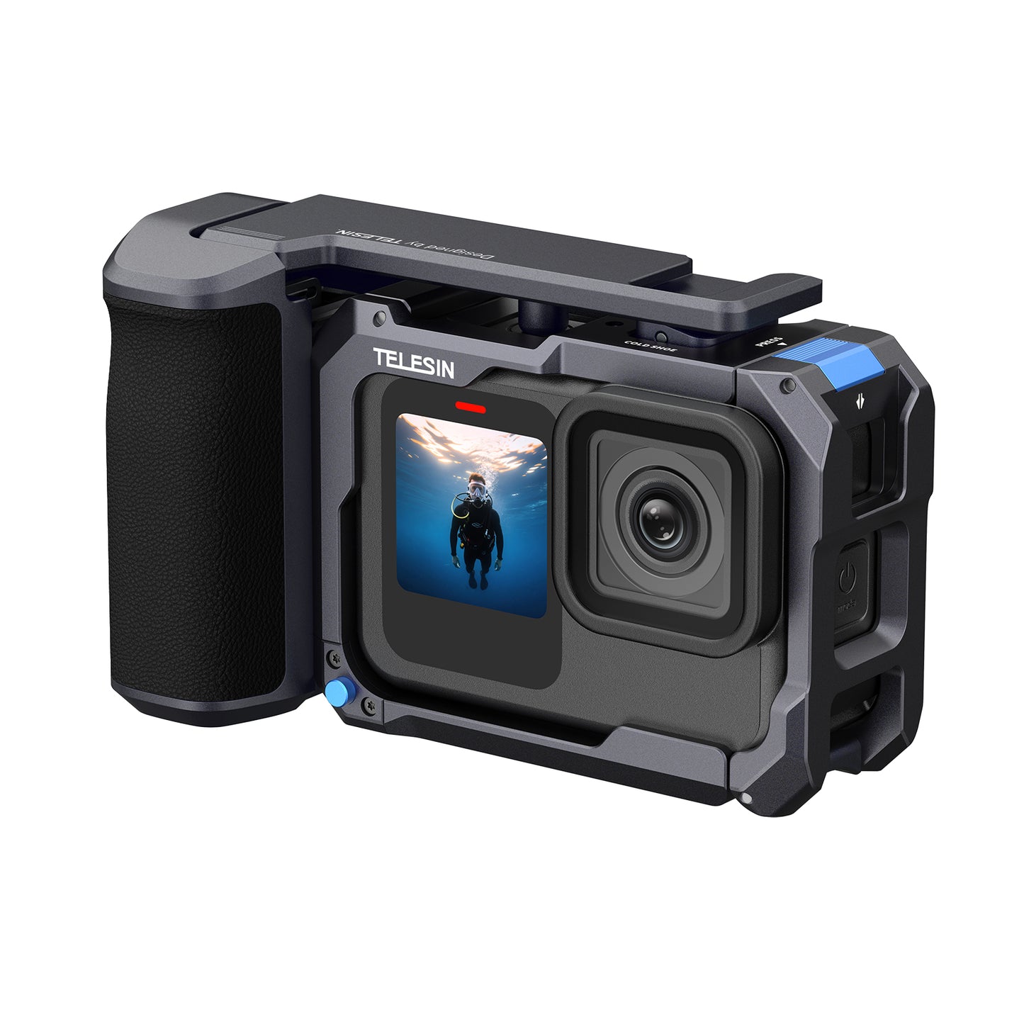 Telesin StreetGrip Kit voor GoPro 9/10/11/12/13 met cage - GoPro Cases & behuizingen