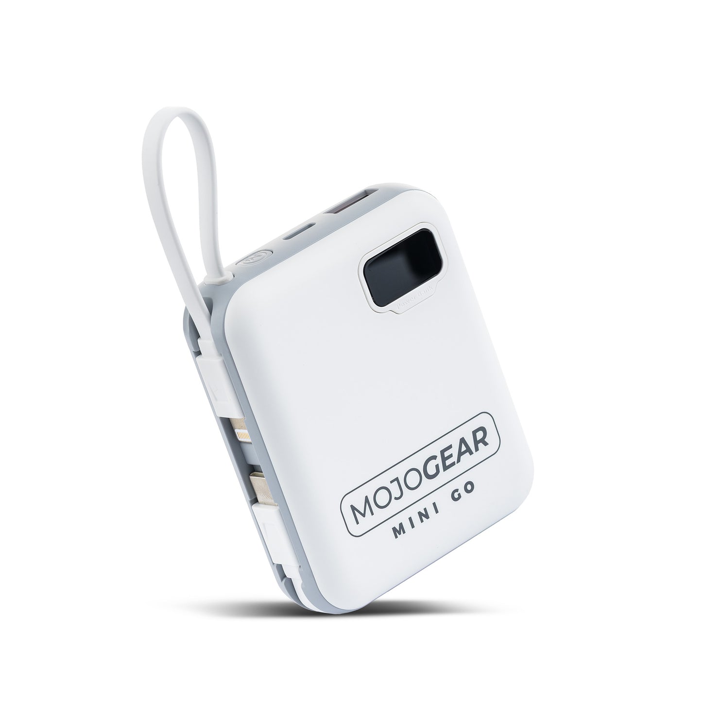 MOJOGEAR MINI GO 10.000mAh powerbank met kabels - Wit - Powerbanks