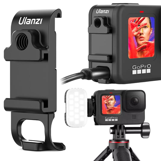 MOOKEENONE Cache Batterie Amovible Avec Port Charge Pour GoPro Hero 10 / 9 – Dragonne Anti-Perte