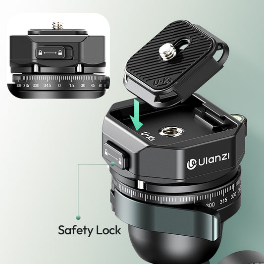 Ulanzi GlideGo JJ05 Photo Tripod Carbon met kantelbare arm - Grote statieven