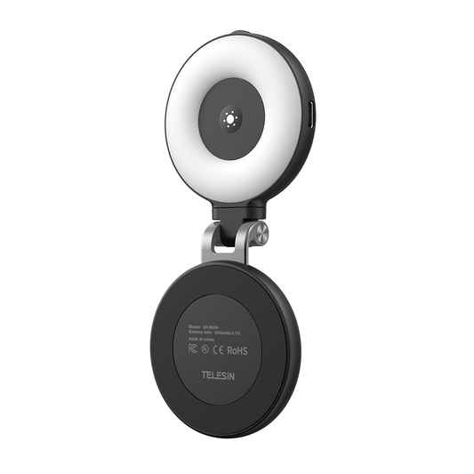 Telesin C03 MagSafe Selfie Light met spiegel – Zwart - Videoverlichting