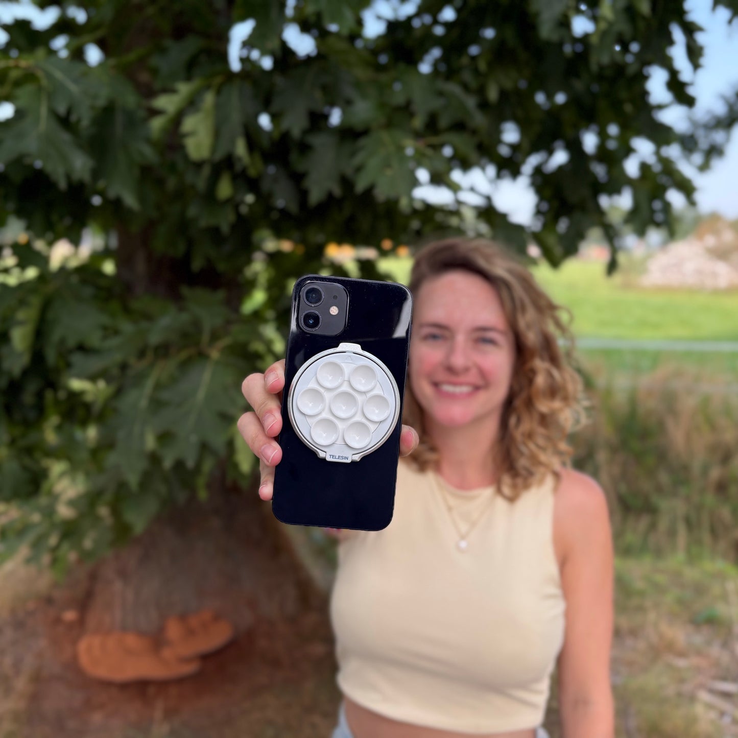 Telesin P3-SUS-01 Magnetische telefoonhouder met zuignapjes - Telefoonhouders