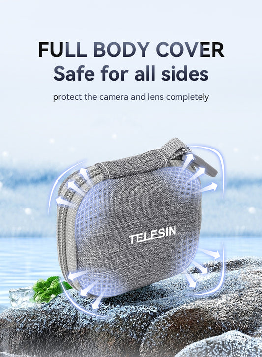 Telesin opbergcase Hard Shell voor Insta360 GO 3 - Grijs - GoPro-accessoires