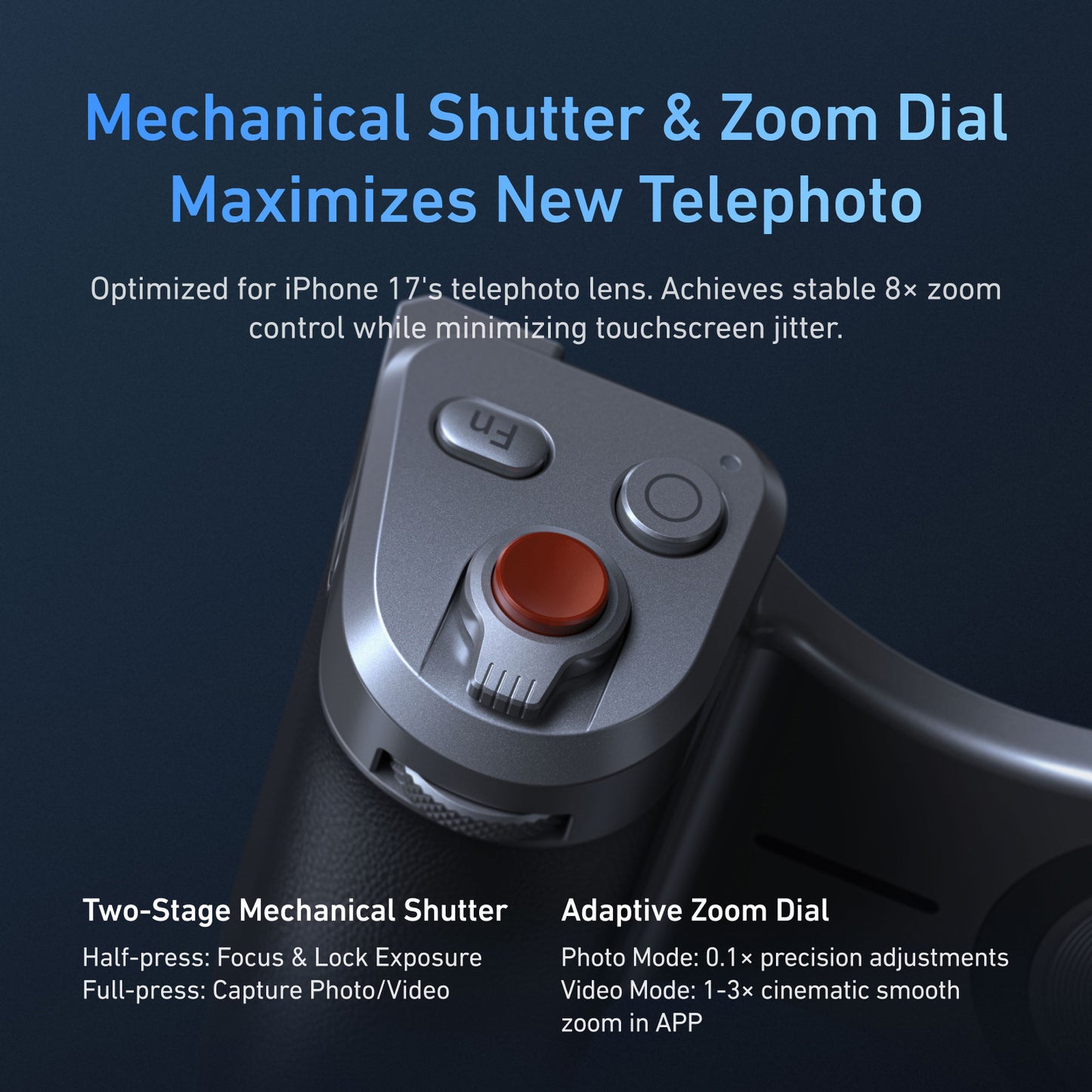 Telesin Master Grip V2 voor iPhone 17 Pro Max - Creator Combo met lamp en filter - GoPro-accessoires