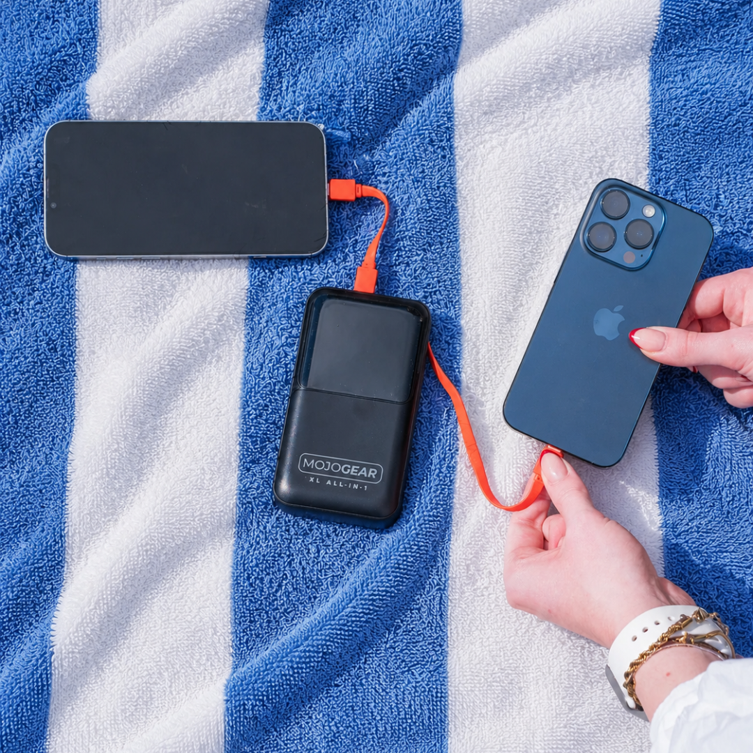 MOJOGEAR XL ALL-IN-1 Powerbank 20.000 mAh met ingebouwde Lightning en USB-C kabels - Powerbanks