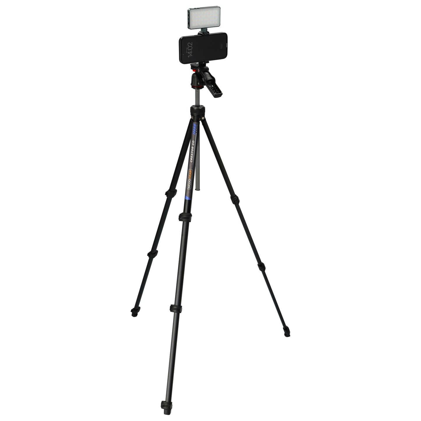 MOJOGEAR Creator GO KIT - Trépied de voyage léger avec rotule vidéo et fixation MagSafe 153 cm
