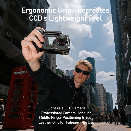 Telesin Street Photography Grip + Cage voor DJI Osmo Action 3/4/5 - GoPro Cases & behuizingen