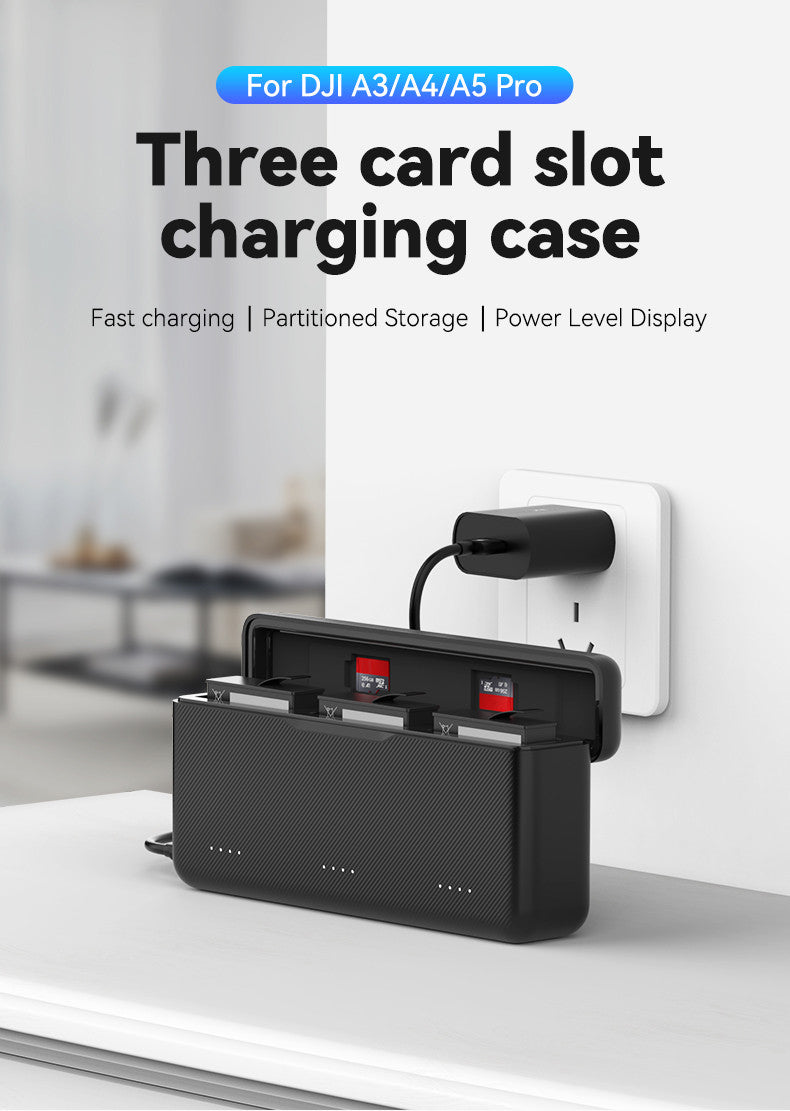 Telesin Pocket Oplaadbox voor DJI Osmo Action 5/4/3 (3 slots) -