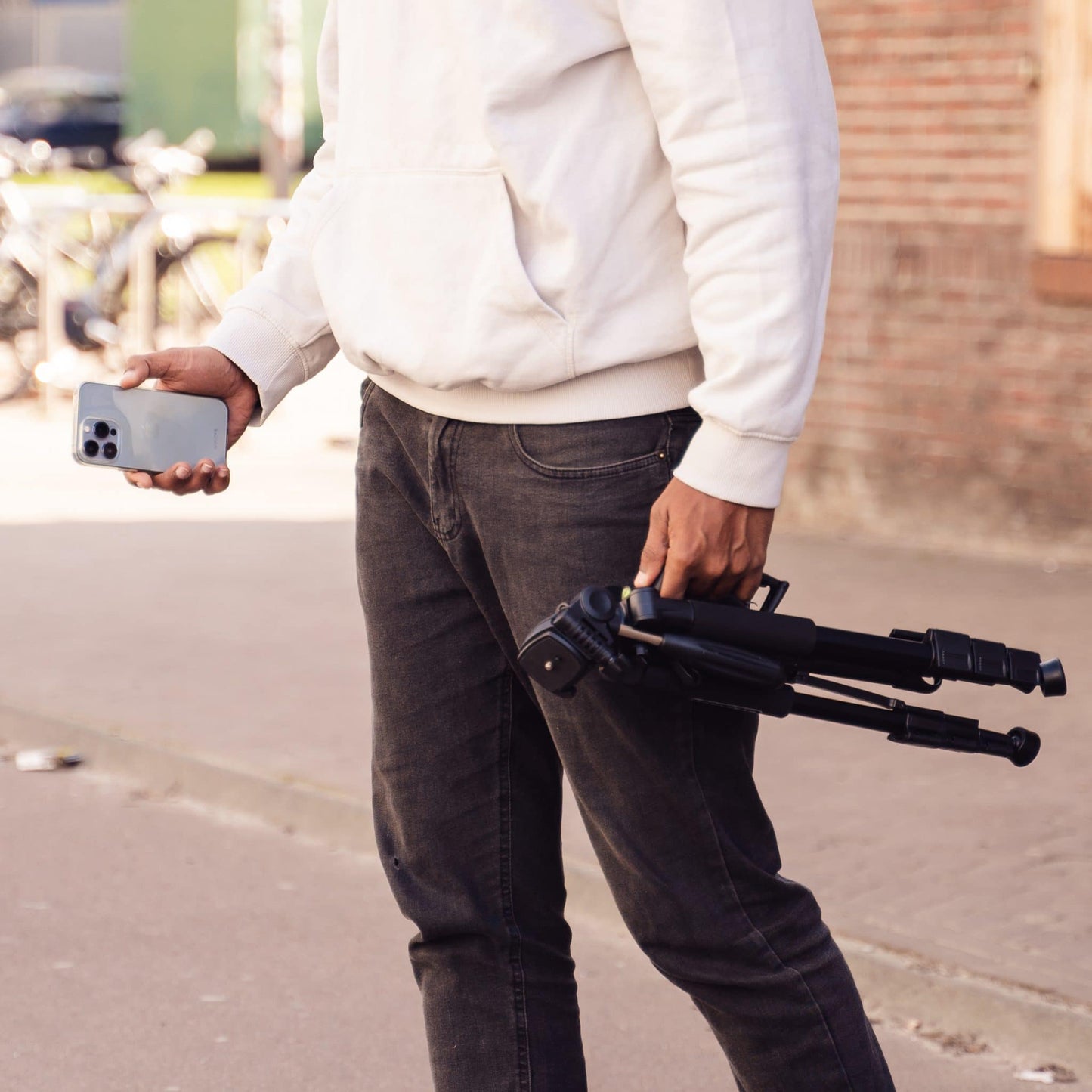 MOJOGEAR 140cm Camera en Telefoon Statief met Premium Telefoonhouder - Grote statieven