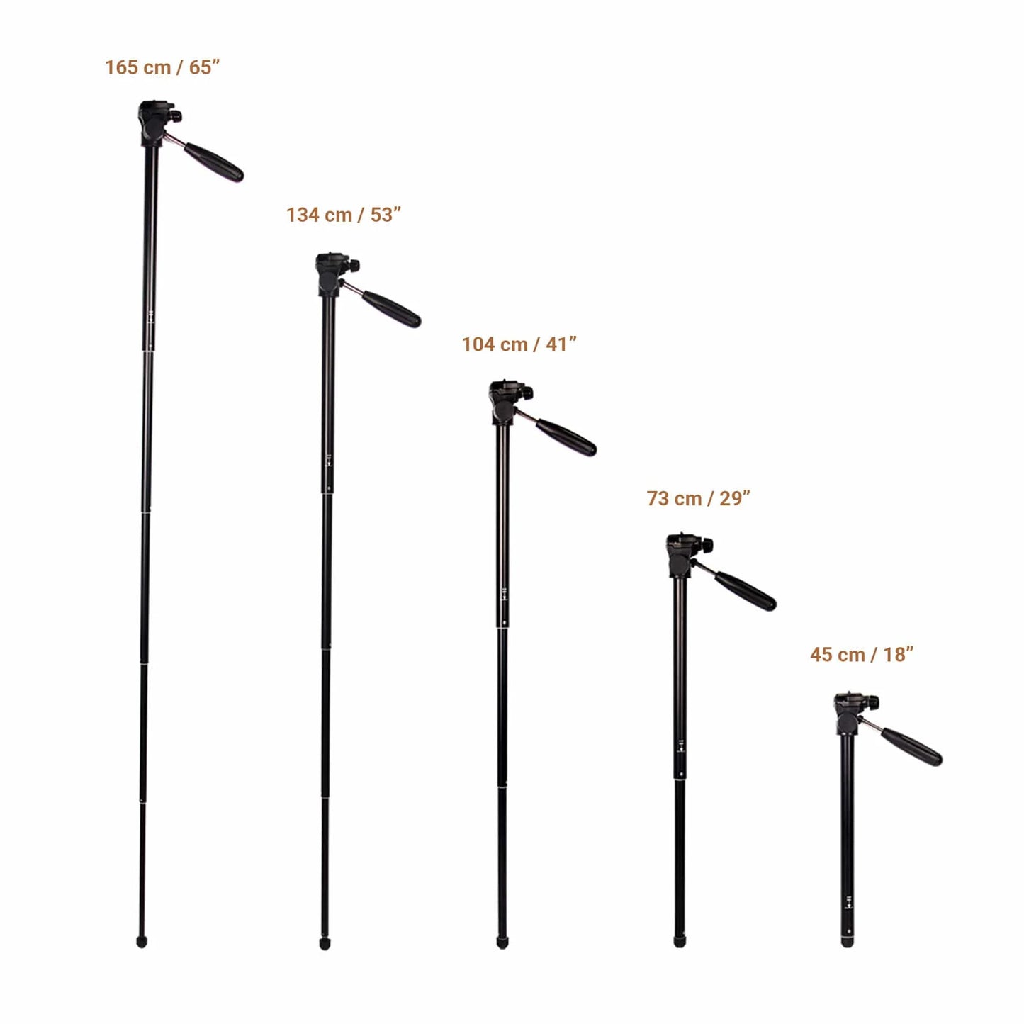 MOJOGEAR 179cm 3-in-1 camera & telefoon statief: driepoot, monopod & horizontale arm - Grote statieven