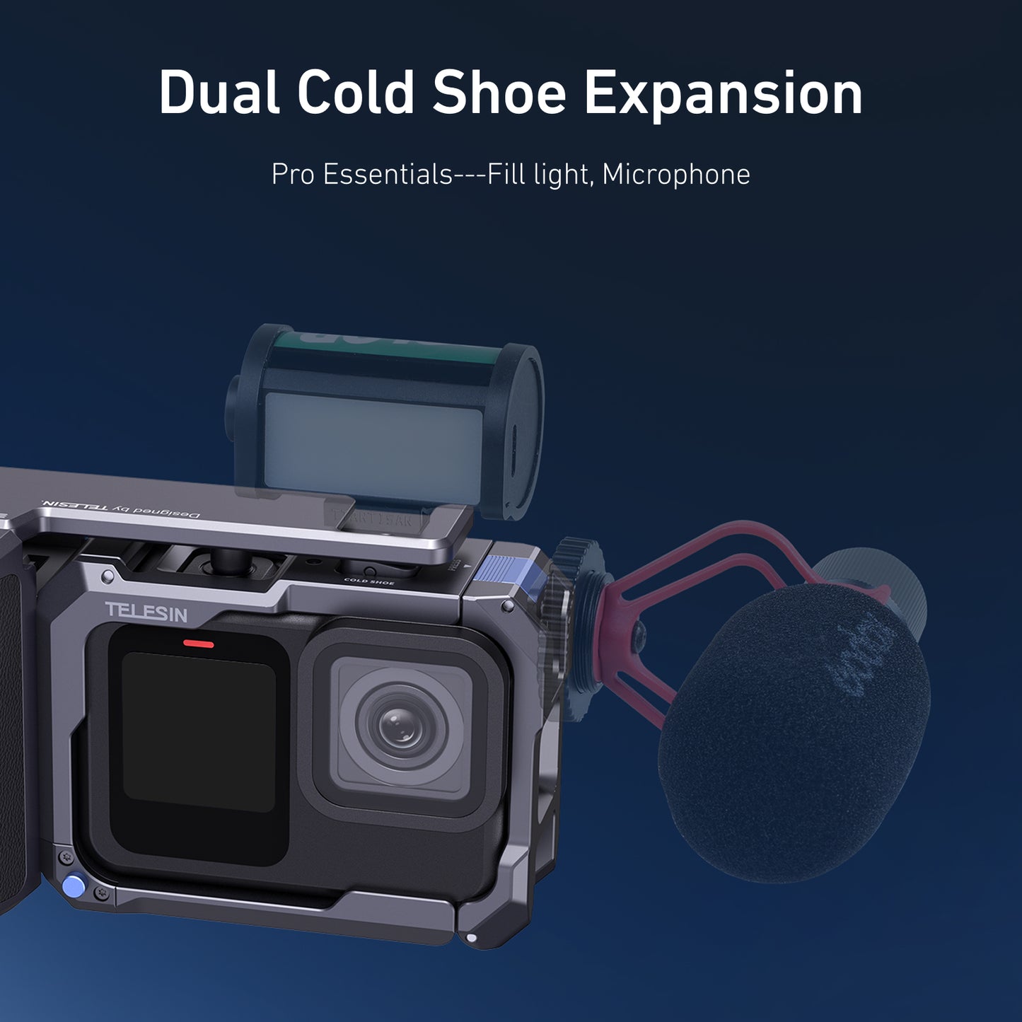 Telesin StreetGrip Kit voor GoPro 9/10/11/12/13 met cage - GoPro Cases & behuizingen