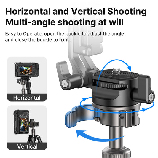 Ulanzi MT-63 lichtgewicht reisstatief 145cm met tel.houder - Statieven en toebehoren