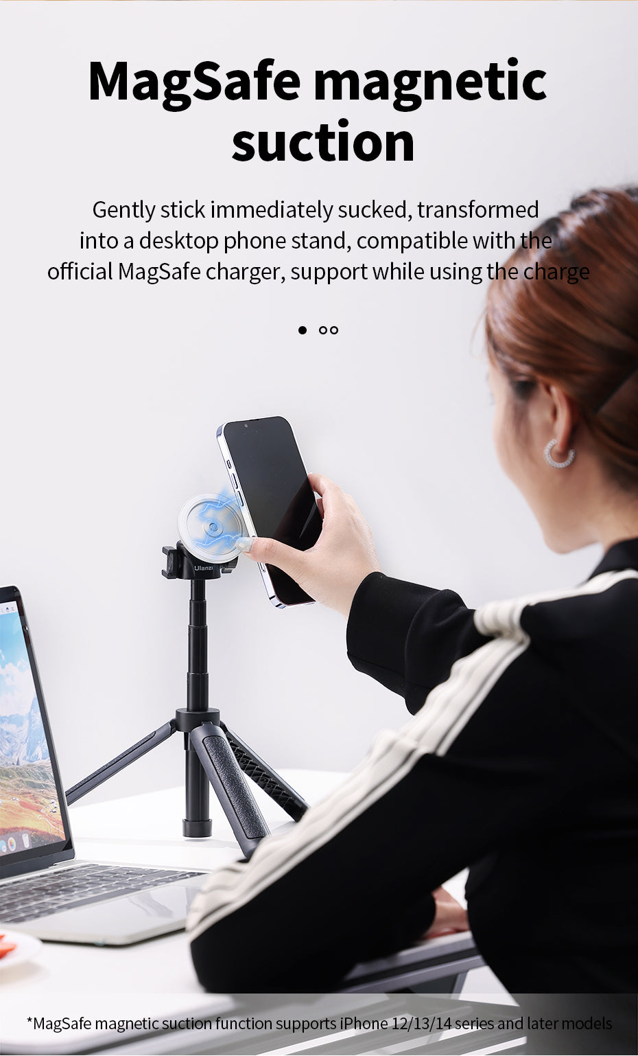 Ulanzi MK-01 MagSafe Continuity Camera Mount voor MacBook - Telefoonhouders