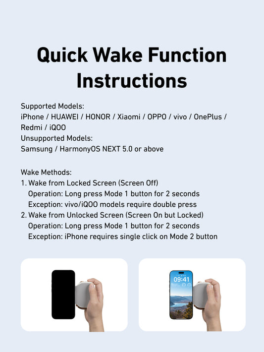 Telesin Fun Shot Magnetic Grip 2 magnetisch - Wit - Handgrips