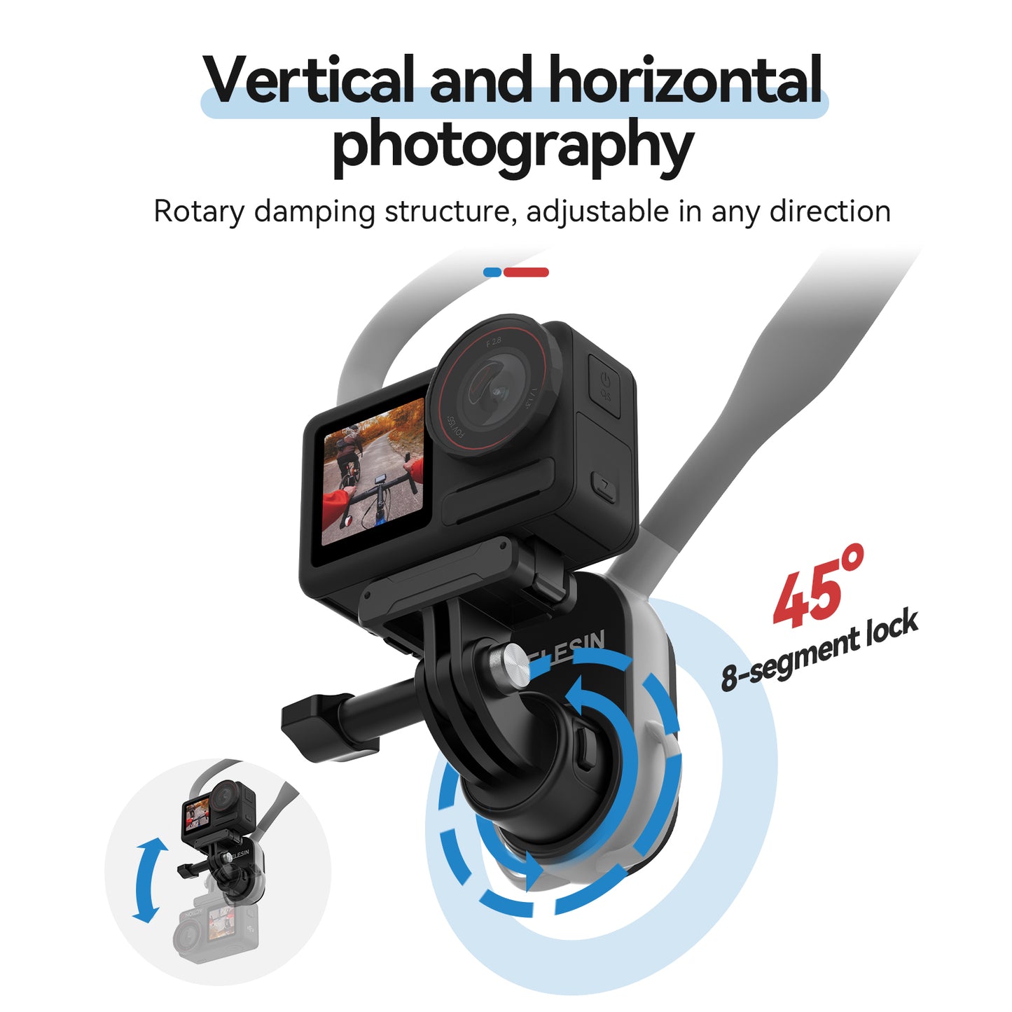 Telesin Neck Mount Quick Release voor GoPro - Extra Groot - GoPro Mounts