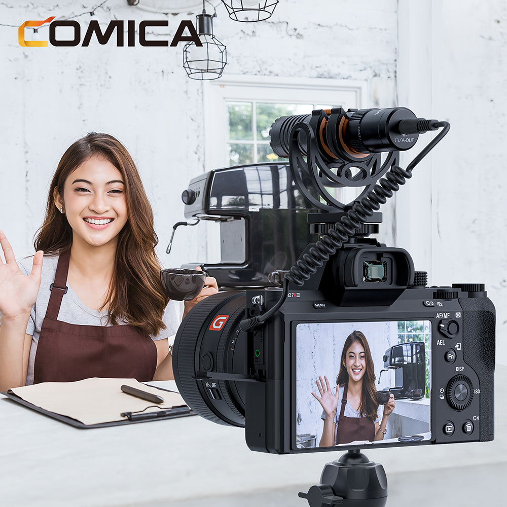Comica VM10 Pro compacte microfoon voor telefoon en camera - met 3.5mm en USB-C - Richtmicrofoons