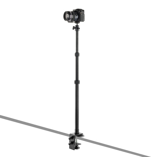 MOJOGEAR uitschuifbaar statief met tafelklem - Inclusief statiefkop en telefoonhouder - Vaste statieven