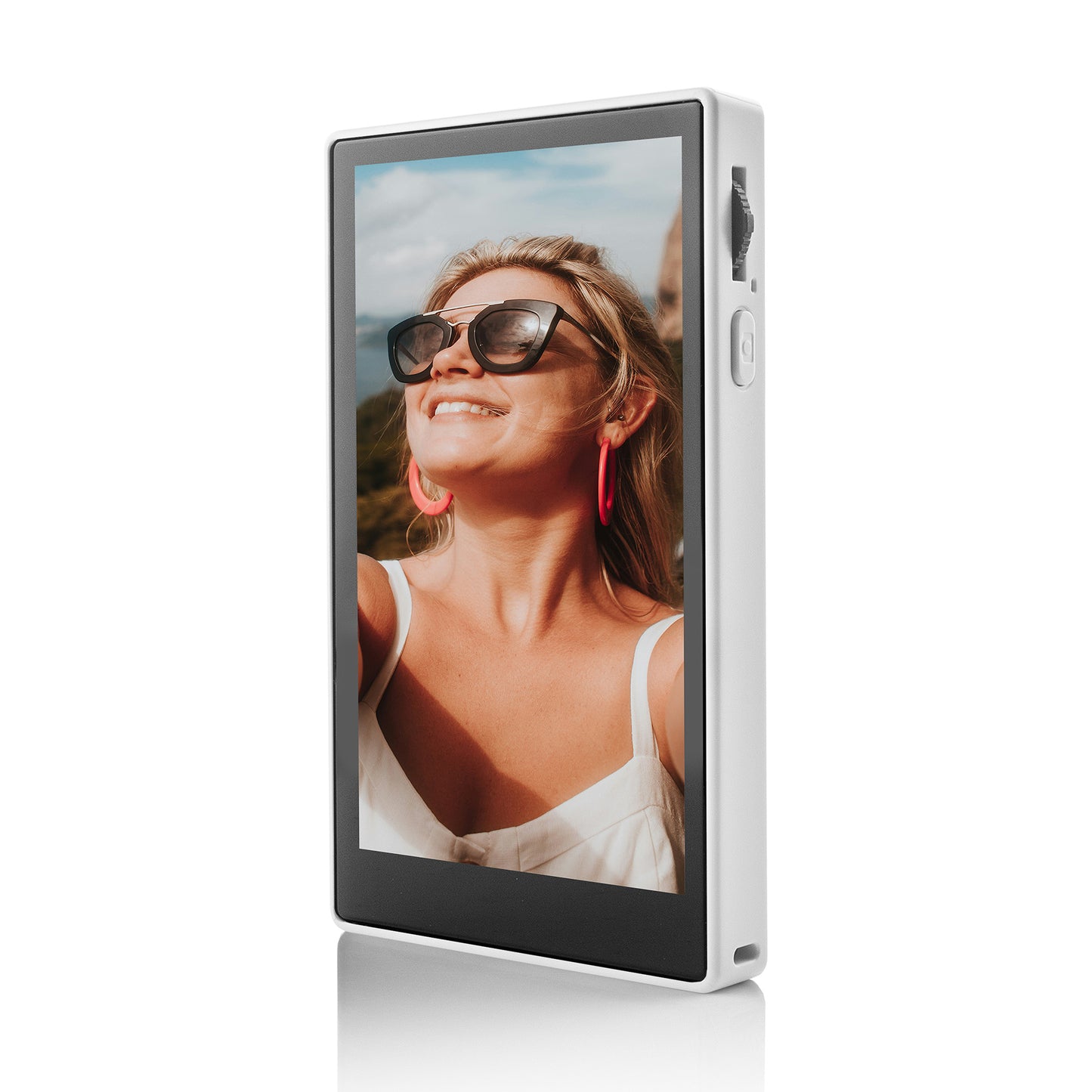 Moniteur tactile MOJOGEAR VS4 pour selfies et vlogs - Blanc