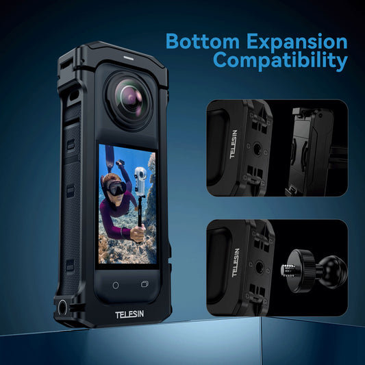 Telesin Metalen cage voor Insta360 X4 - GoPro Cases & behuizingen