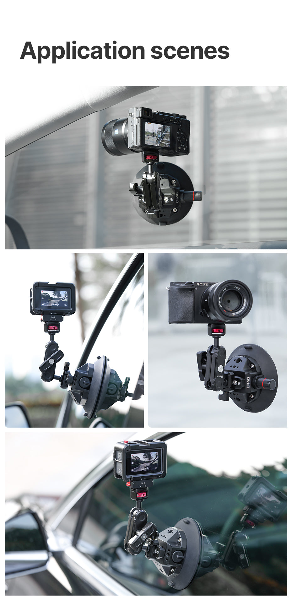 Ulanzi SC-02 Extra Sterke Zuignap 4.5 inch met magic arm voor camera - tot 3kg - Overige producten