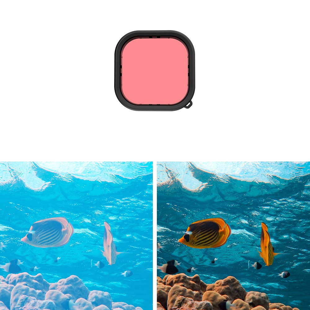 MOJOGEAR Duikfilters voor MOJOGEAR GoPro Hero 9,10,11,12 waterdichte behuizing - GoPro Onderwater-accessoires