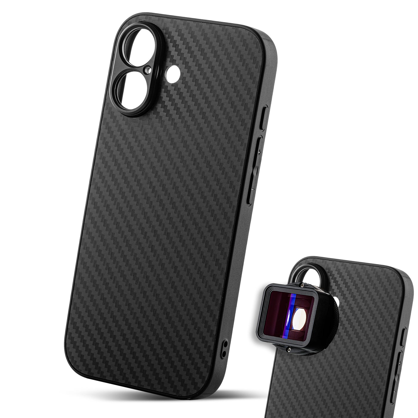 MOJOGEAR Coque objectif 17mm pour iPhone 17 - Carbone