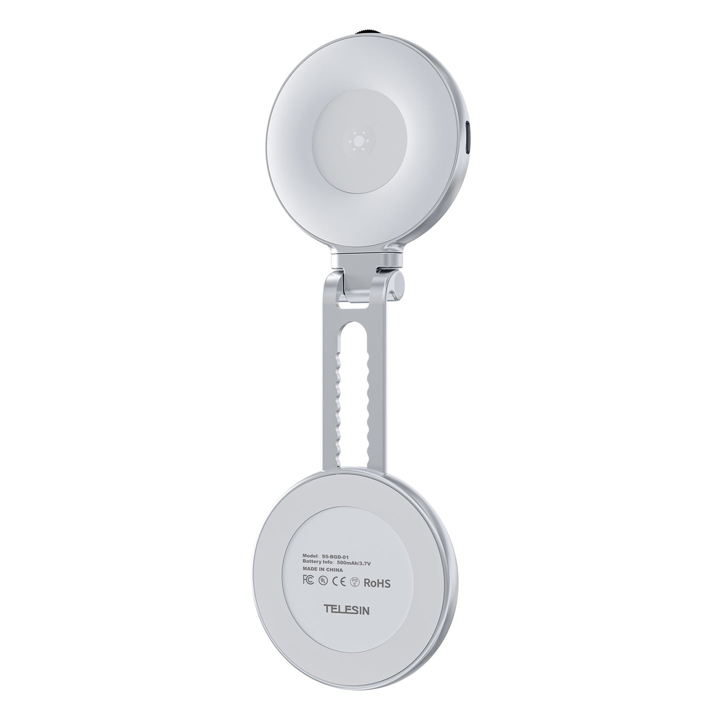 Telesin C03 MagSafe Selfie Light met spiegel – Zilver - Videoverlichting