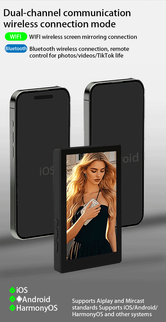 MOJOGEAR VS4 Touchscreen Selfie Vlog Monitor - Zwart -