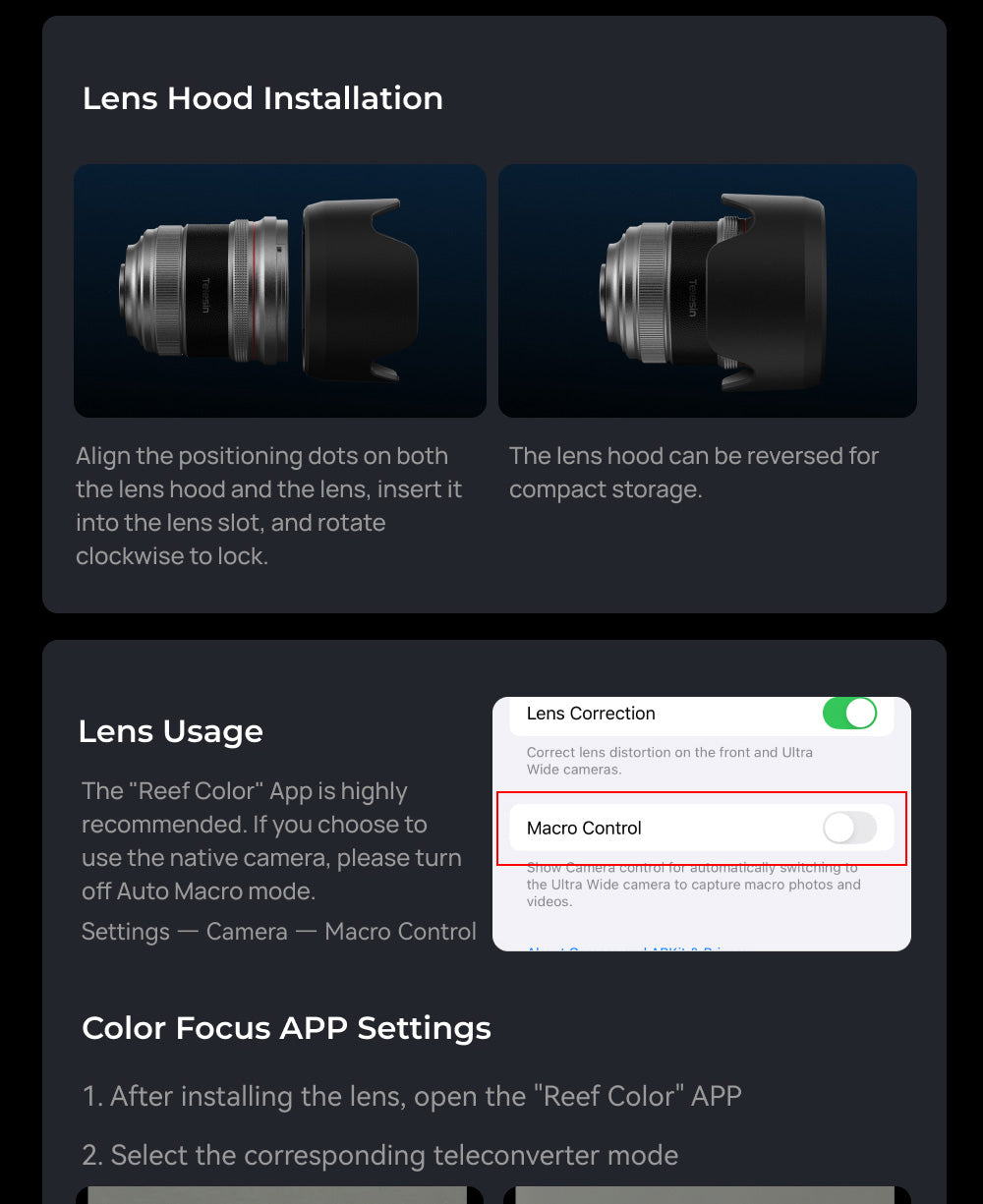 Objectif Telesin Master Lens 2X pour iPhone 17 Pro – Téléobjectif pour poignée Telesin Master Grip