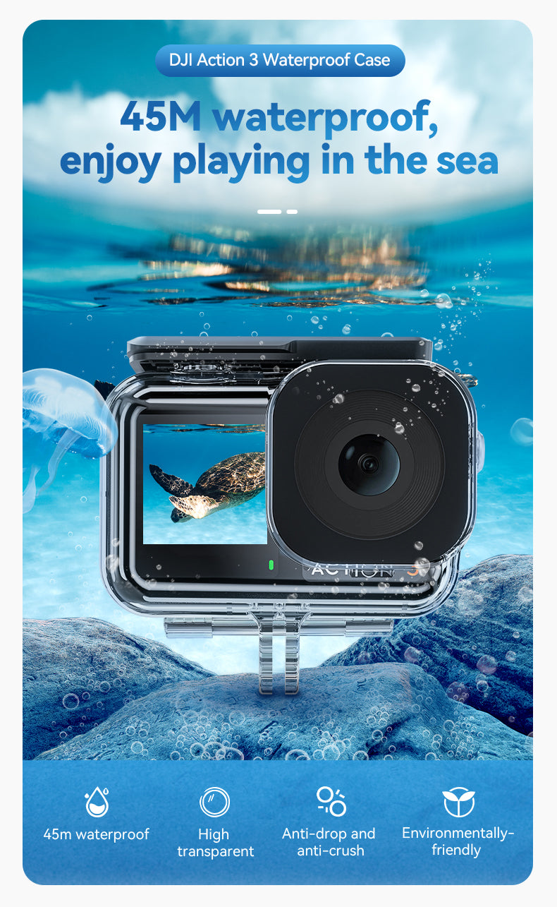 Telesin waterdichte case voor DJI Osmo Action 3/4/5 - Camera cages