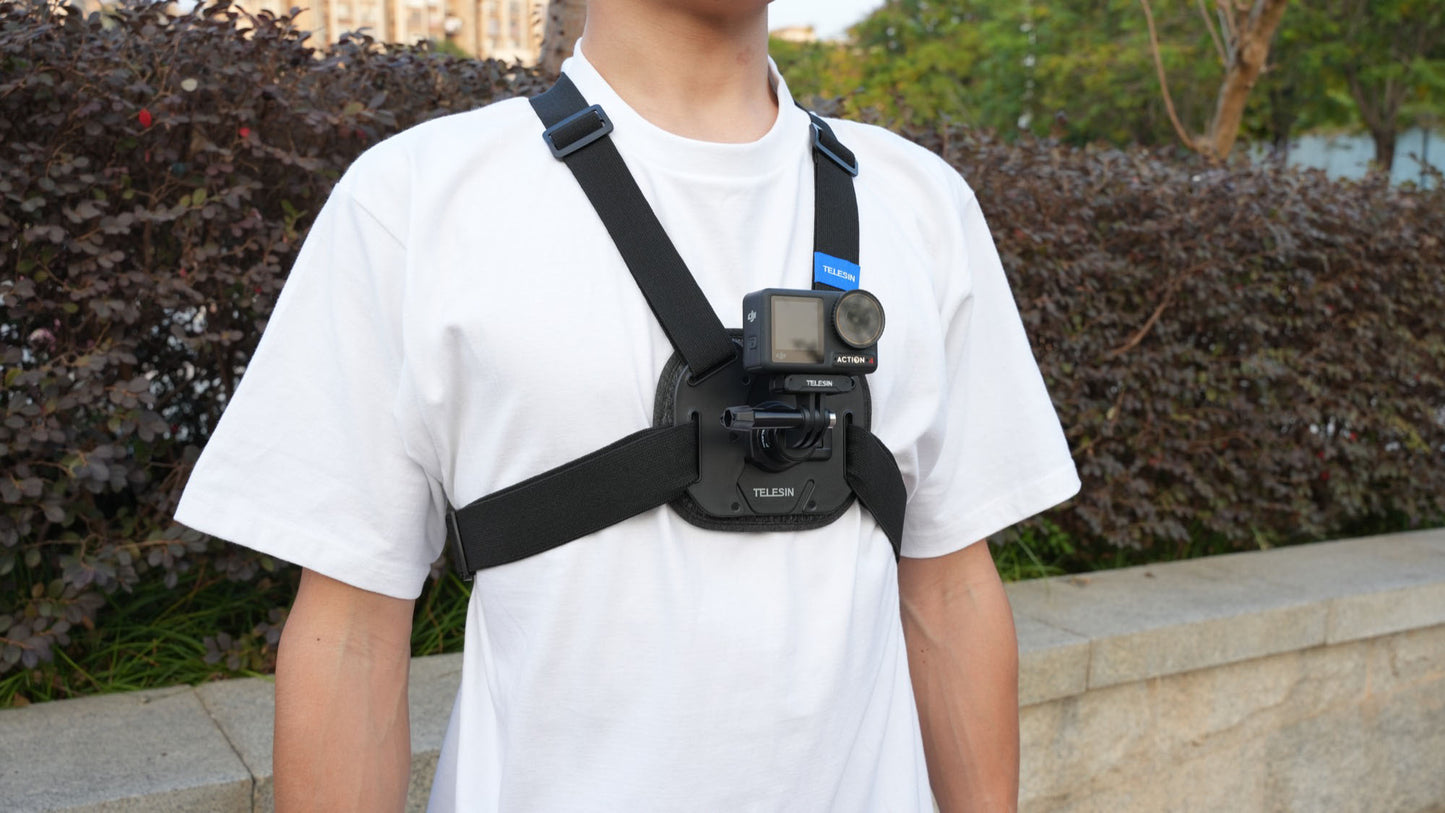 Telesin Quick Release Chest Mount voor GoPro, Osmo Action & Insta360 - GoPro Mounts