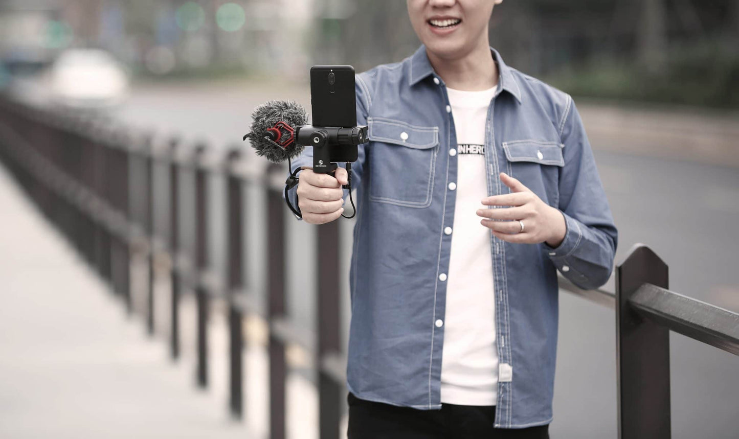 Sevenoak SK-PSC3 Movo 360º draaibare telefoonhouder met cold shoe-mount & handvat - Telefoonhouders