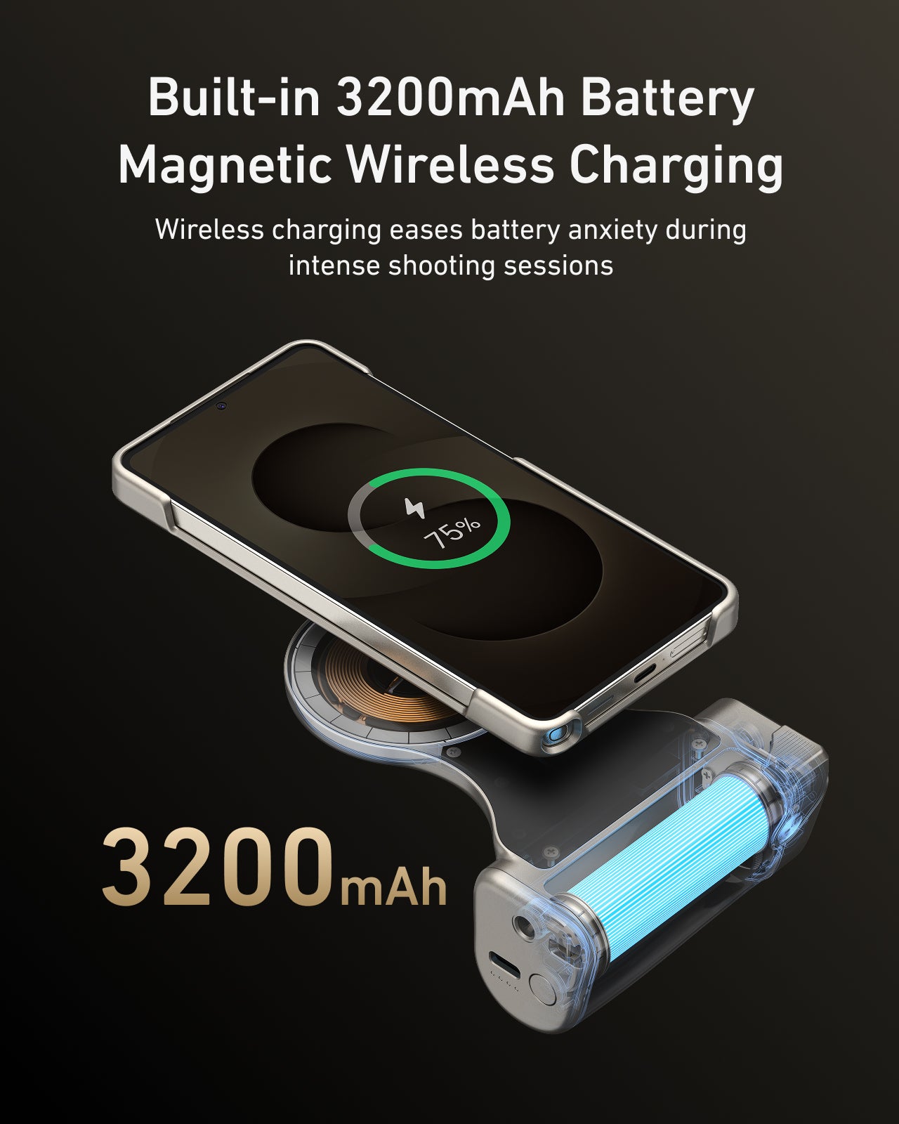 Telesin Master Grip pour Samsung S26 Ultra - Pack Créateur avec lampe et filtre - Noir